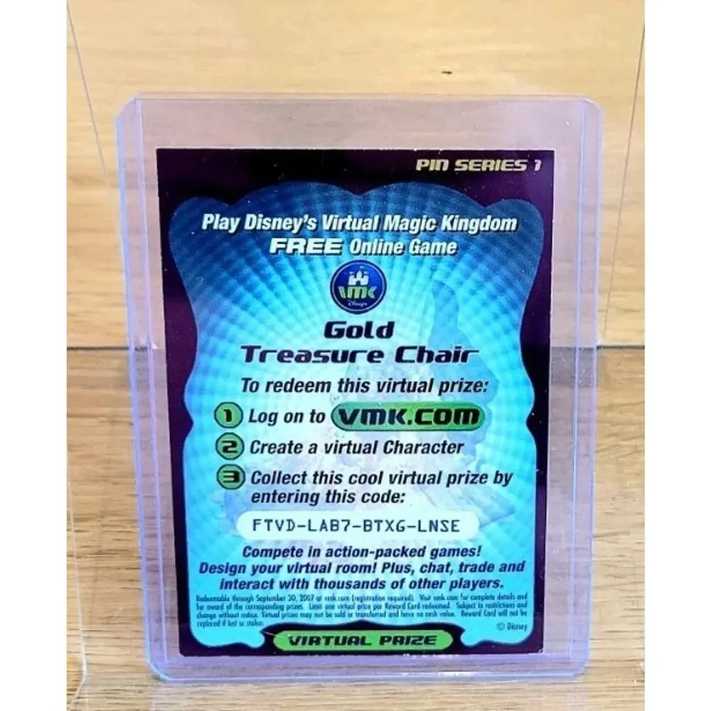 Rare Virtual Magic Kingdom VMK Pirate Gold Treasure Chair